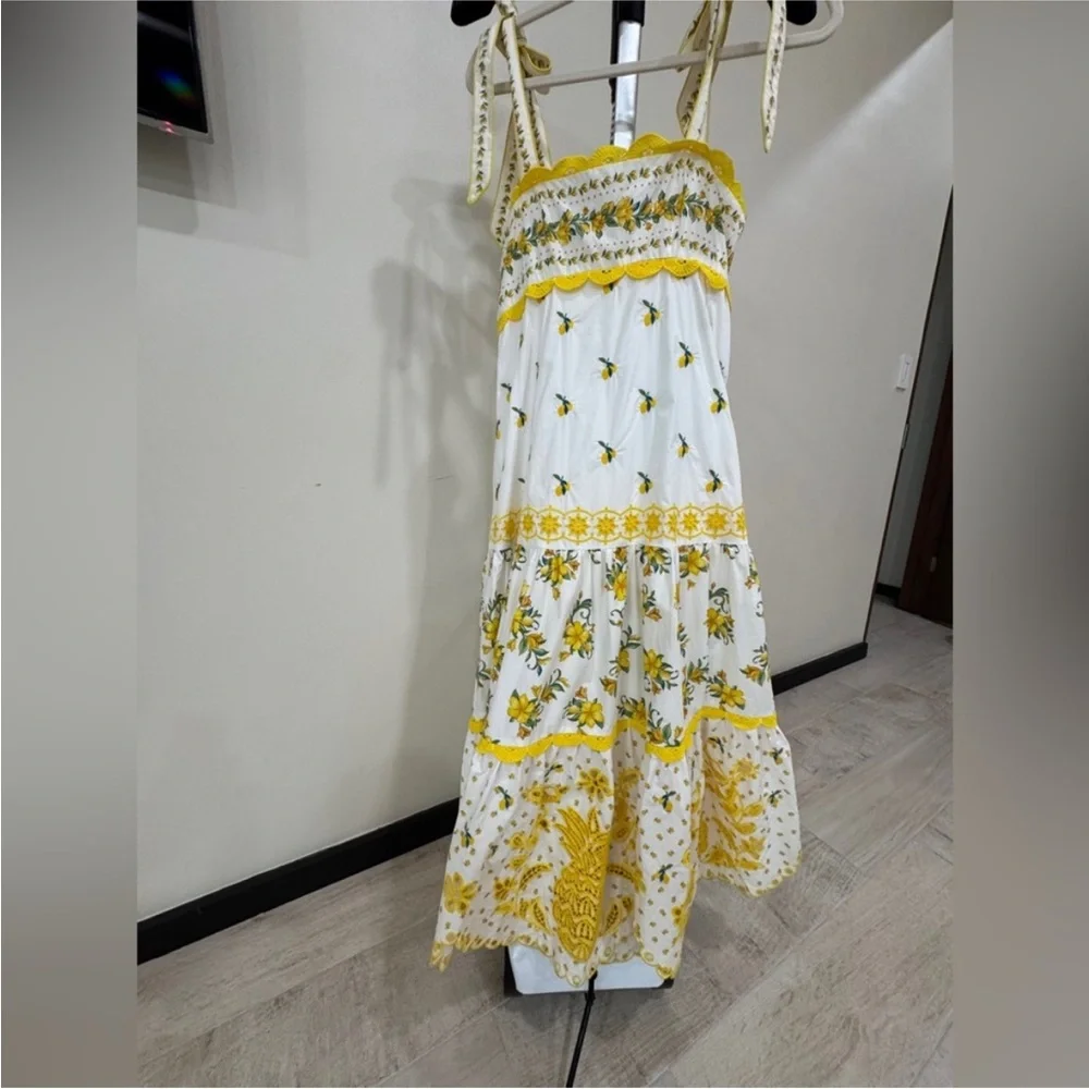 FARM Rio Sicily Richelieu Sleeveless Midi-Dress - Picture 10 of 14
